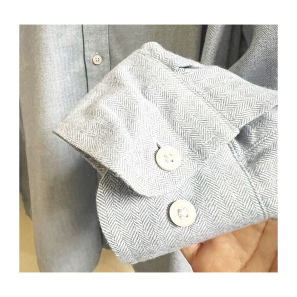 UNTUCKit Men’s Librando Long Sleeve Shirt XXL Textured Stitch Blue Collar Preppy - Picture 5 of 9